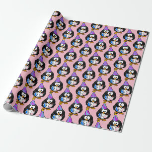 Papier Cadeau Enveloppe de cadeau rose d'anniversaire de