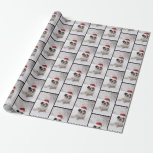 Papier Cadeau Enveloppe de Noël St Bernard