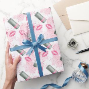 Papier Cadeau Enveloppe girly mignonne de partie de maquillage