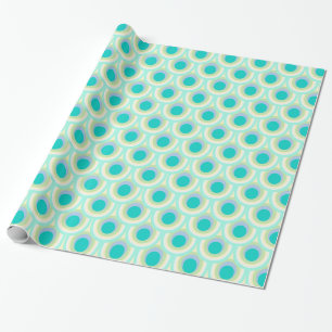 Papier Cadeau Enveloppe modelée vert-bleu d'aqua de paon