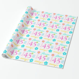 Papier Cadeau Enveloppe nommée faite sur commande d'anniversair
