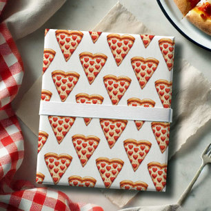 Papier Cadeau Enveloppement Cadeau Pizza Aquarelle Cute