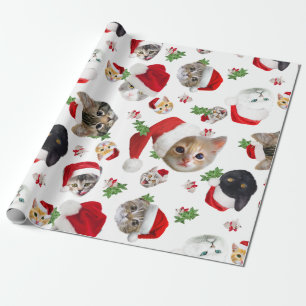 Papier Cadeau Enveloppement de noël de la souris et de la chatt