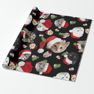 Papier Cadeau Enveloppement de noël de la souris et de la chatt
