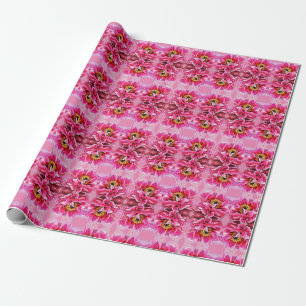 Papier Cadeau Envelopper Cadeau Rouleau rose Peony.