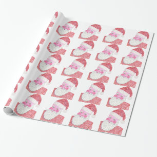 Papier Cadeau Envelopper dans Père Noël Pointillism Wrapping Pap