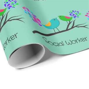 Papier Cadeau Envelopper les cadeaux d'un travailleur social Ois