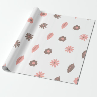 Papier Cadeau Envelopper les fleurs de papier Alternant ton rose