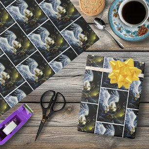 Papier Cadeau Épée d'ange guerrier de fantasy féroce