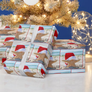 Papier Cadeau Épée de Noël dans le sable