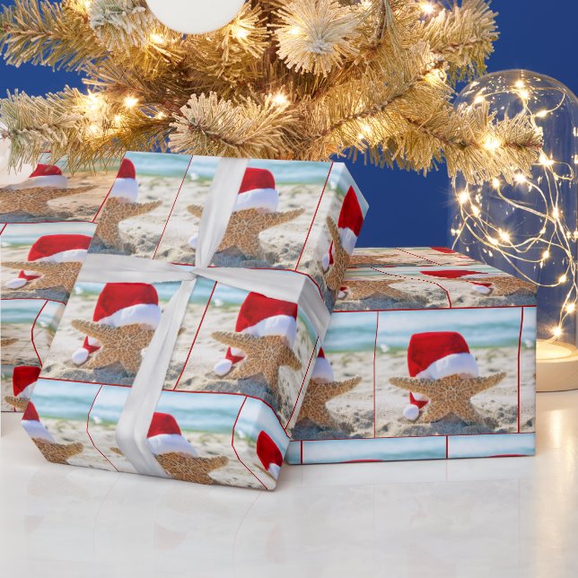 Papier Cadeau Épée de Noël dans le sable (Vacances)