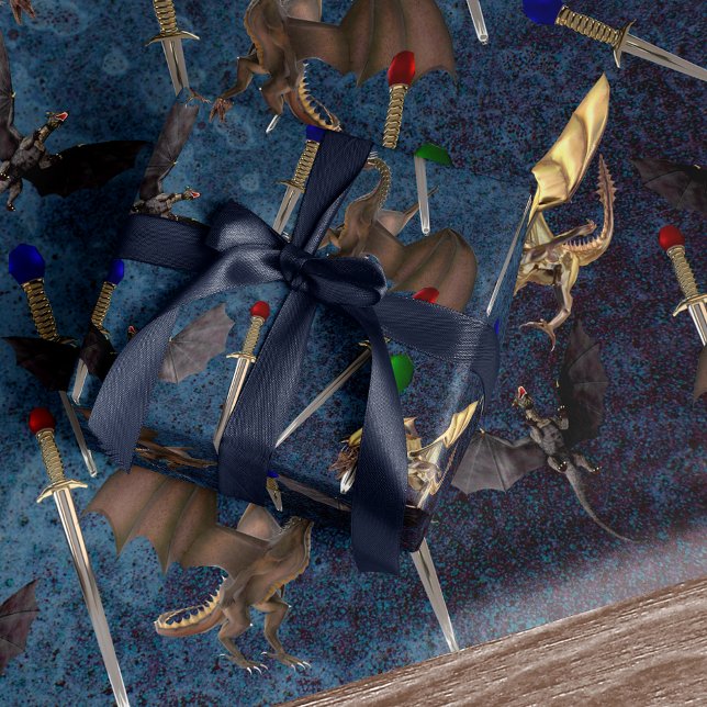 Papier Cadeau Épée et dragon (Créateur téléchargé)