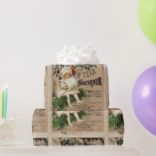 Papier Cadeau Ephemera Noël Nouvel An Poster Souvenir