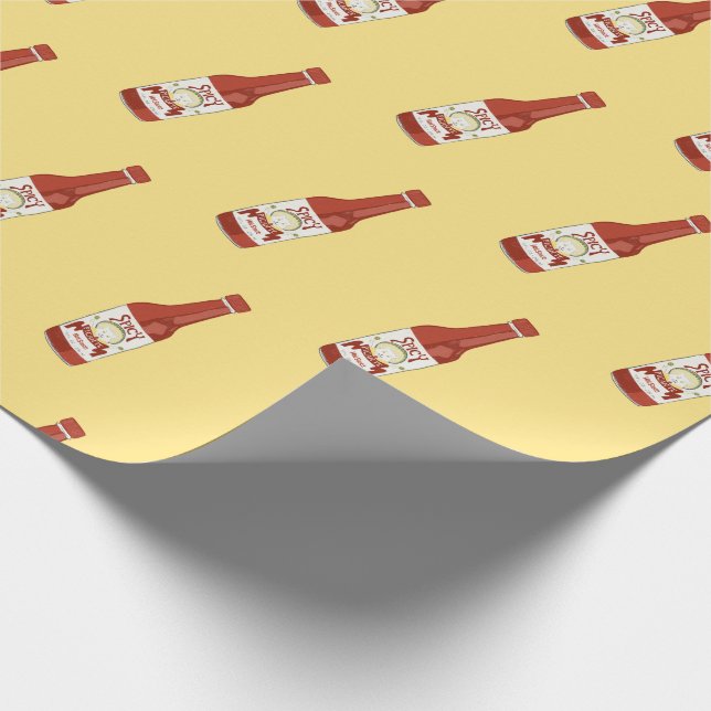 Papier Cadeau Épicé ! Sauce chaude Salsa Jaune (Coin)