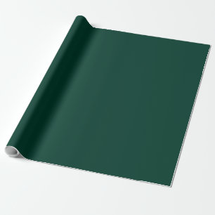 Papier Cadeau Épinette de couleur solide vert foncé