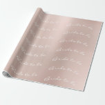 Papier Cadeau Épouse de pinceau personnalisée à blanchir rose<br><div class="desc">Minimalisme et simplicité de forme Glam et papier d'enveloppement chic pour de nombreuses occasions comme anniversaire,  anniversaire,  mariage,  fête de mariage,  nouvel emploi,  nouvelle maison,  fête d'entreprise,  retraite,  nouveau bébé... </div>