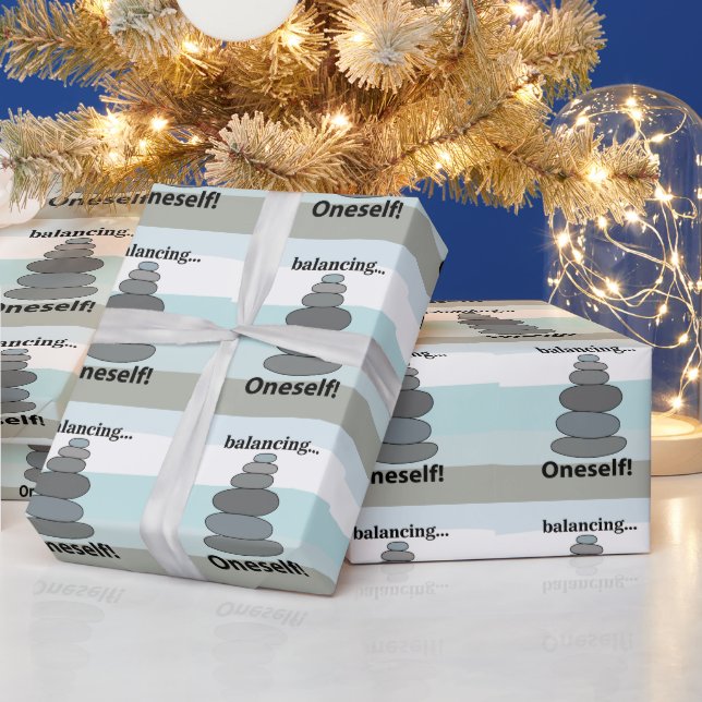 Papier Cadeau Équilibrage de pierres  (Vacances)