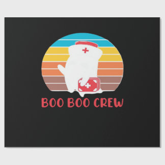 Papier Cadeau Équipage Boo Boo infirmière drôle fantôme Hallowee