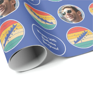 Papier Cadeau Équipe d'aviron Nom de l'équipe Age Photo coucher
