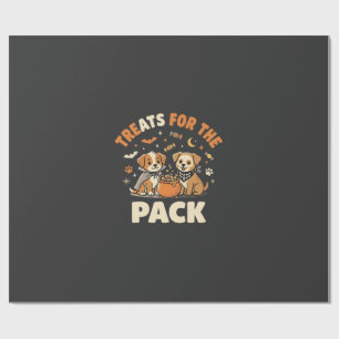 Papier Cadeau Équipe de bonbons pour chiots Halloween