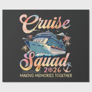 Papier Cadeau Équipe de croisière 2026 Vacances d'été en famille