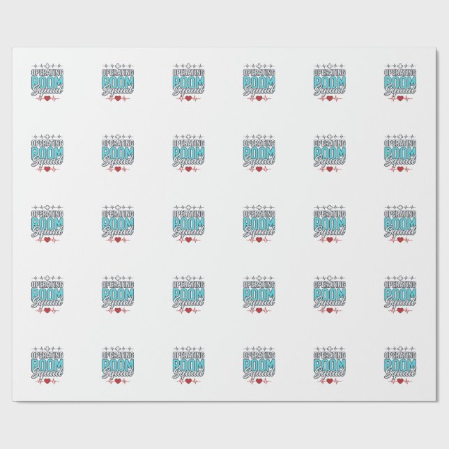 Papier Cadeau Équipe de salle d'opération Conception de maillot  (Plat)