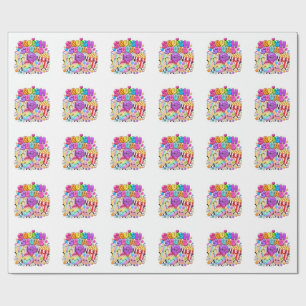 Papier Cadeau Équipe de Squish Virale Squishies Popcorn Beurre D