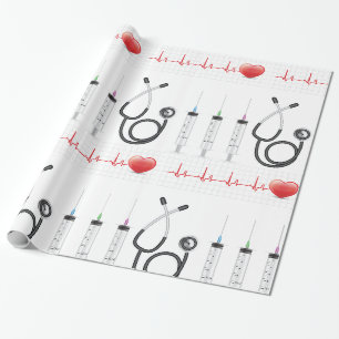 Papier Cadeau Équipement médical Battement de cœur Santé