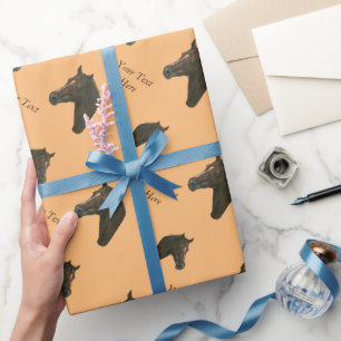 Papier Cadeau Équivalent portraigne de marron