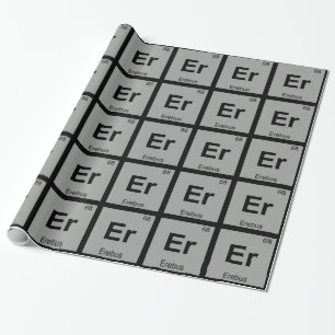 Papier Cadeau Er - Érèbe Symbole du tableau périodique de la chi