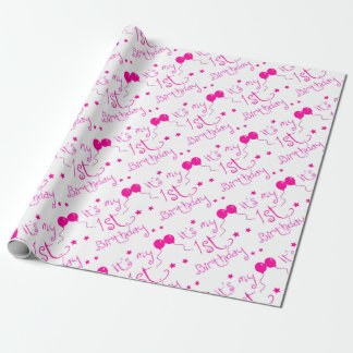 Papier Cadeau ęr thème de fille d'anniversaire