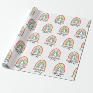 Papier Cadeau ergothérapie OT Thérapiste Arc-en-ciel