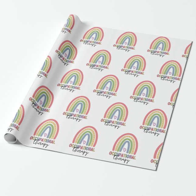 Papier Cadeau ergothérapie OT Thérapiste Arc-en-ciel (Déroulé)