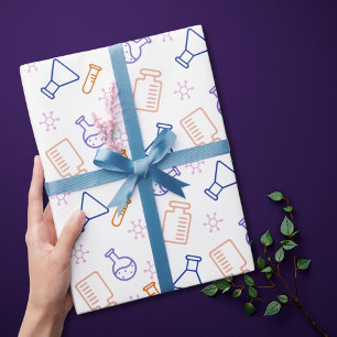 Papier Cadeau Erlenmeyers de l'équipement de laboratoire Science