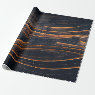 Papier Cadeau Escaliers en spirale noir et marron