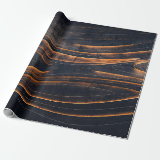 Papier Cadeau Escaliers en spirale noir et marron