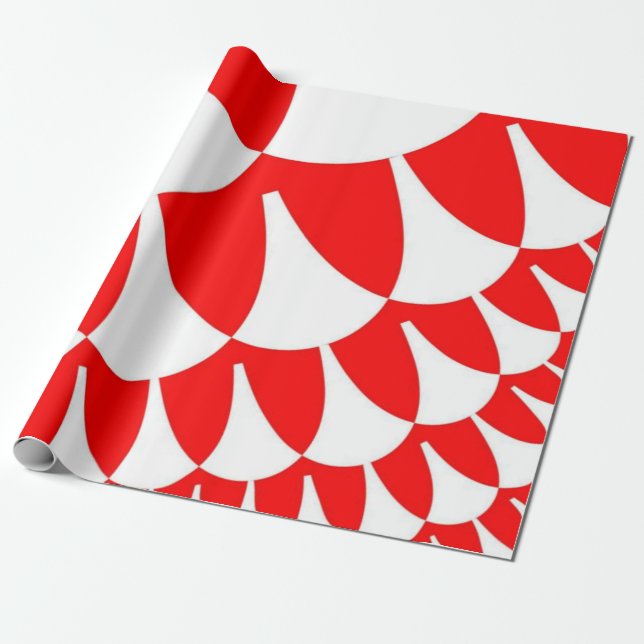 Papier Cadeau Escaliers rouges et blancs (Déroulé)