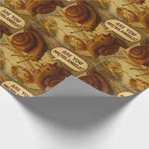 Papier Cadeau Escargot Curieux & Parodie de Michel-Ange Dessin A
