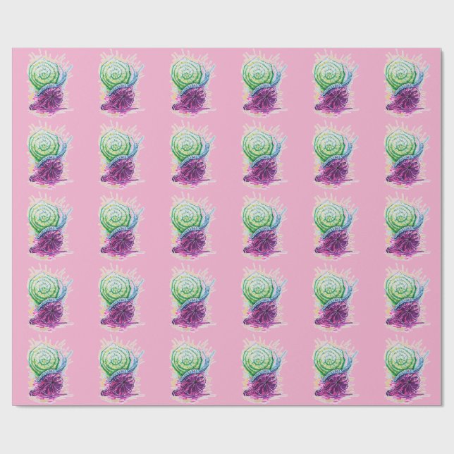Papier Cadeau Escargot dans la Fig (Plat)