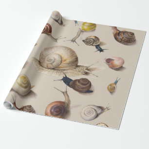 Papier Cadeau Escargot Limace Jardin Animal de compagnie Gastéro