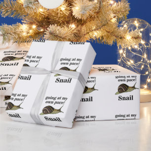 Papier Cadeau Escargot Qui Va À Mon Propre Pace Drôle Escargot