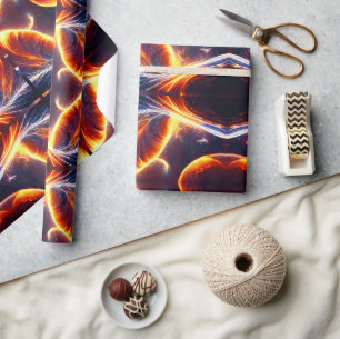 Papier Cadeau Espace d'eau de feu