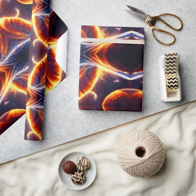 Papier Cadeau Espace d'eau de feu (Artisanat)