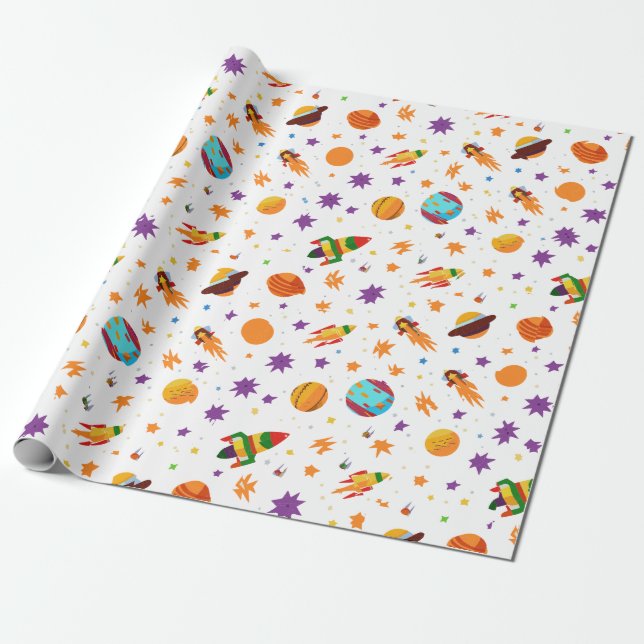 Papier Cadeau Espace extra-atmosphérique  (Déroulé)