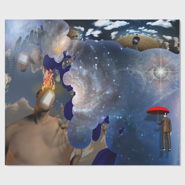 Papier Cadeau Espace intérieur (Plat)