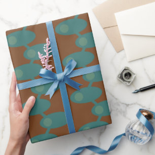 Papier Cadeau Espaces spatiaux turquoises