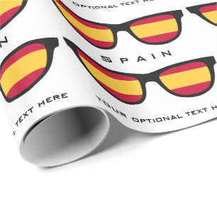 Papier Cadeau Espagne Nuances de texte personnalisé et emballage
