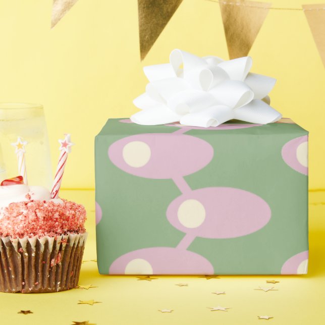 Papier Cadeau Espèces roses (Fête d'anniversaire)