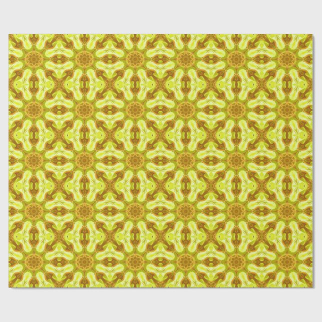 Papier Cadeau Esprit de feuillage solaire motif abstrait  (Plat)