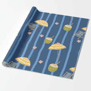 Papier Cadeau Essentiels de plage d'été Motif (2)